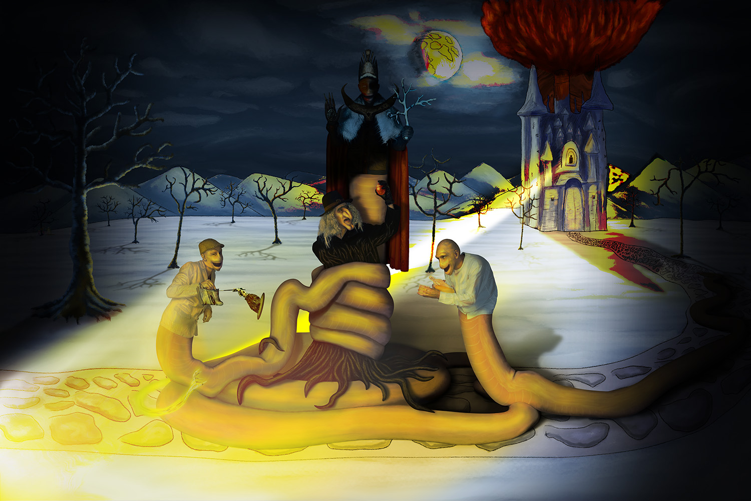 The Witch Has An Apple — self-portrait by Feris