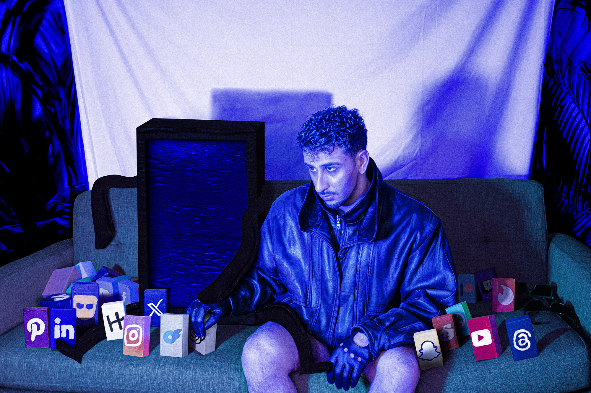 ‘Connector’ by Feris — Hello Digital Sunshine series. A closing self-portrait reconnecting to the real world after digital collapse.